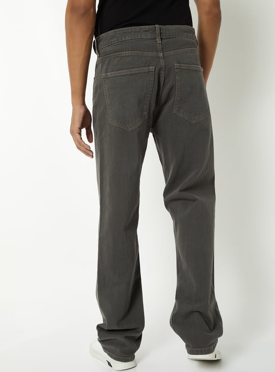 Men Washed Straight Fit Jeans