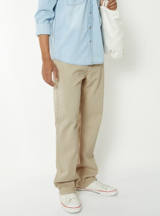 Men Solid Straight Fit Jeans