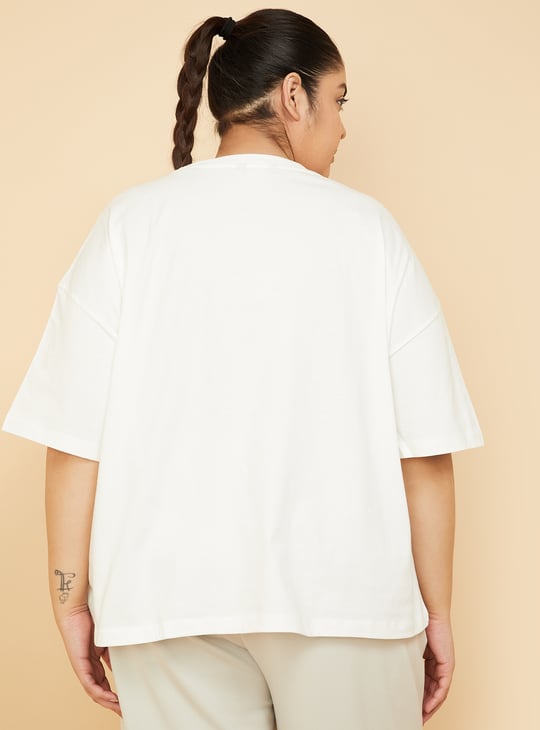 Women Printed Boxy Fit Sports T-shirt