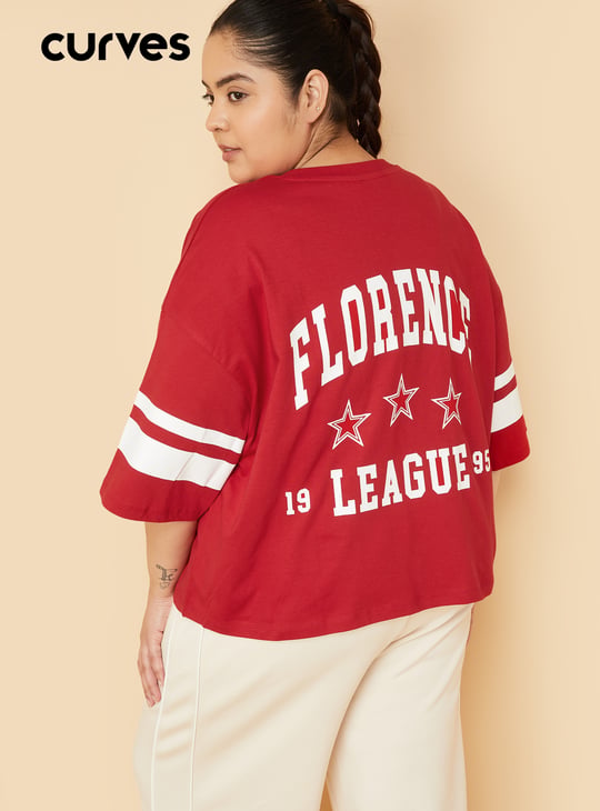 Women Printed Boxy Fit Sports T-shirt