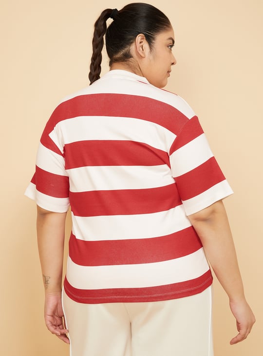 Women Striped Athleisure T-shirt