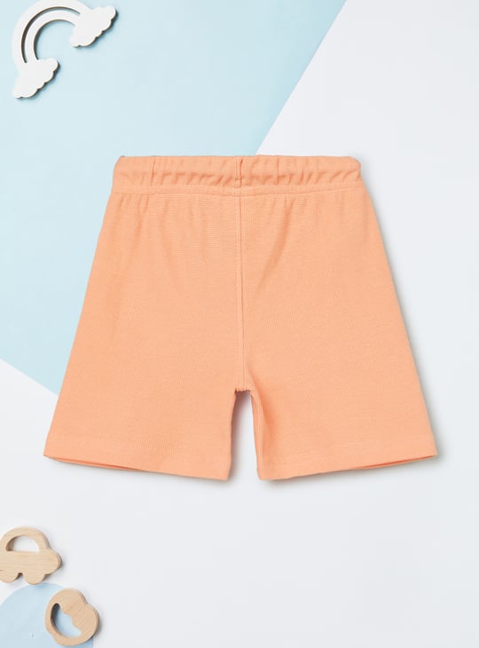 Boys Textured T-shirt & Shorts Set