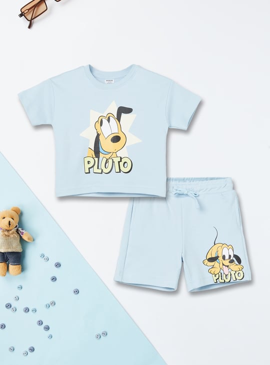 Boys Pluto Printed Shorts Set
