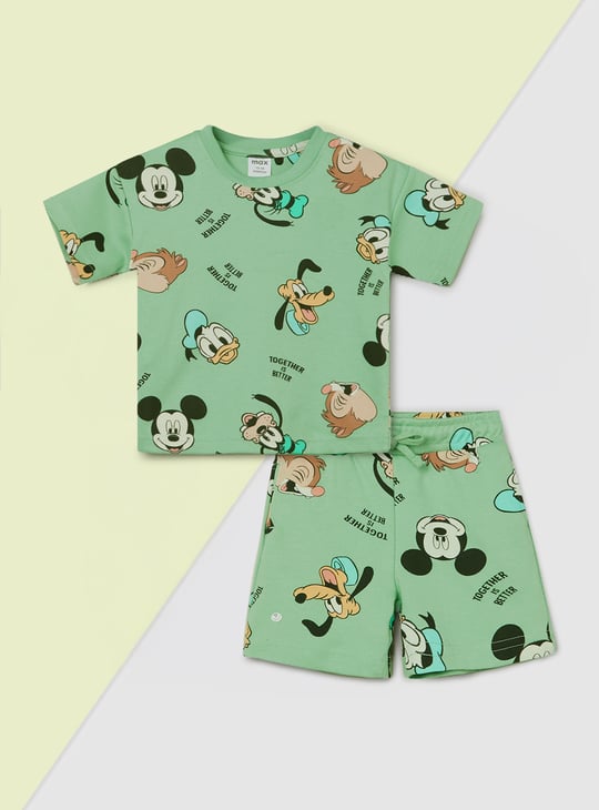 Boys Mickey & Friends Print Shorts Set