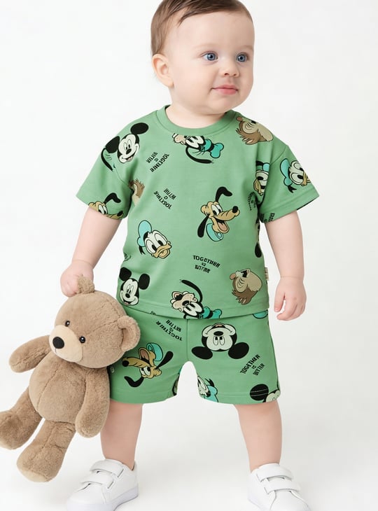 Boys Mickey & Friends Print Shorts Set