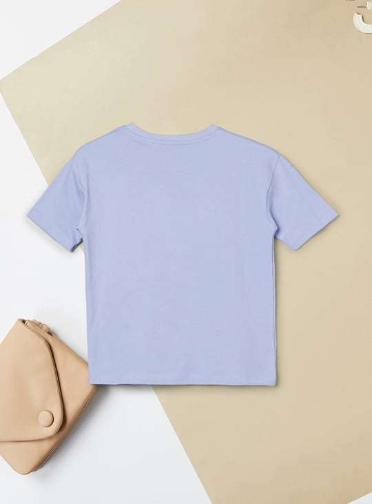 Girls Chennille Embroidered Print T-shirt