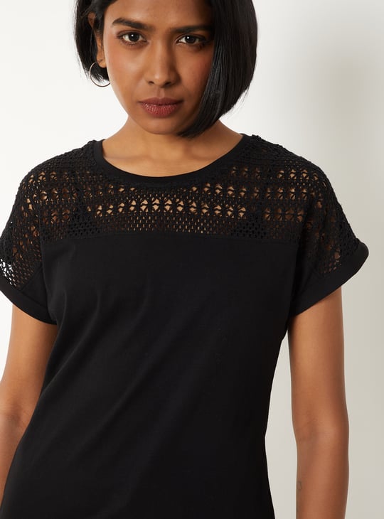 Women Crochet Knit Top | Lace