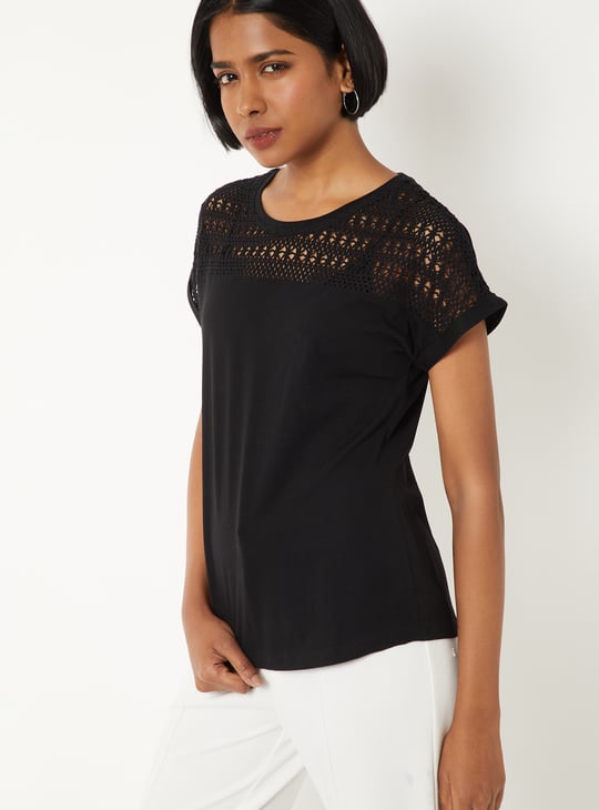 Women Crochet Knit Top | Lace