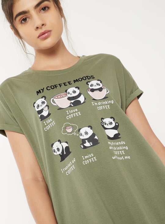 Women Graphic Printed Nightdress