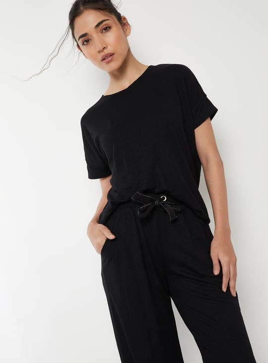 Women Ribbed PJ Set