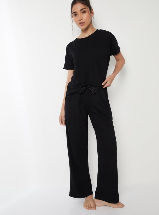 Women Ribbed PJ Set