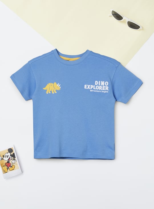 Boys Dino Explorer Printed T-shirt