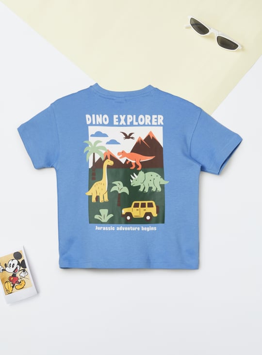 Boys Dino Explorer Printed T-shirt