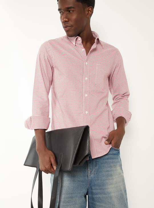 Men Checked Slim Fit Shirt