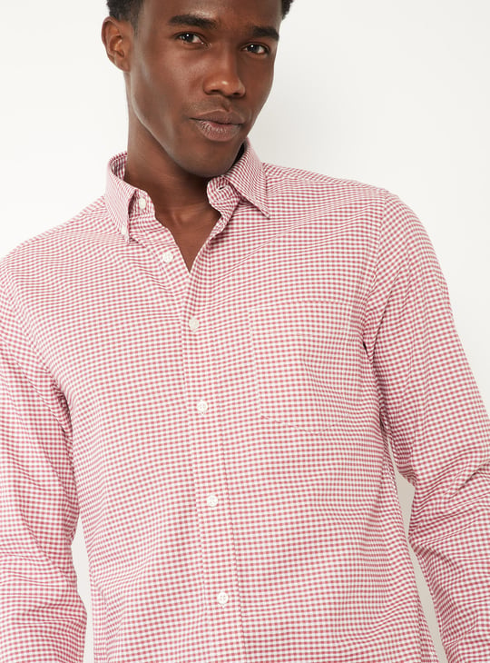 Men Checked Slim Fit Shirt