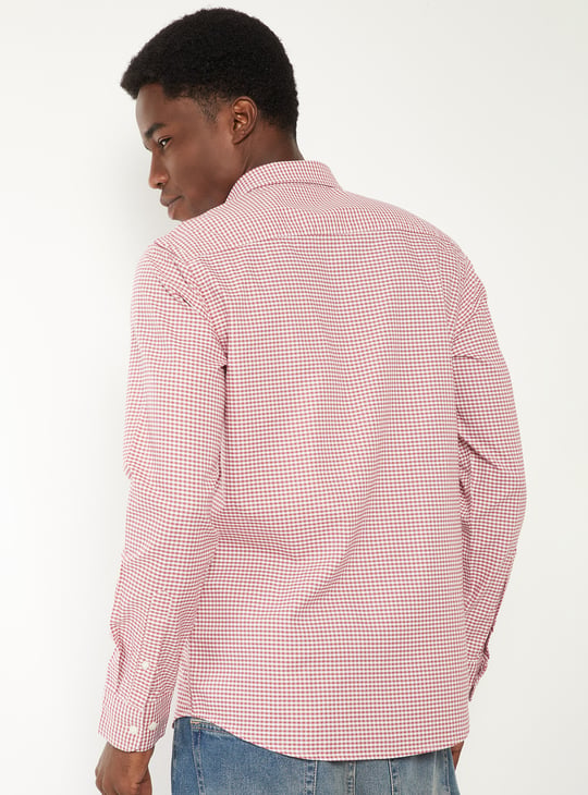 Men Checked Slim Fit Shirt