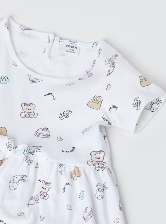 Girls Printed Dress - Pack of 2
