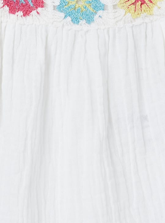 Girls Embroidered Shorts Set