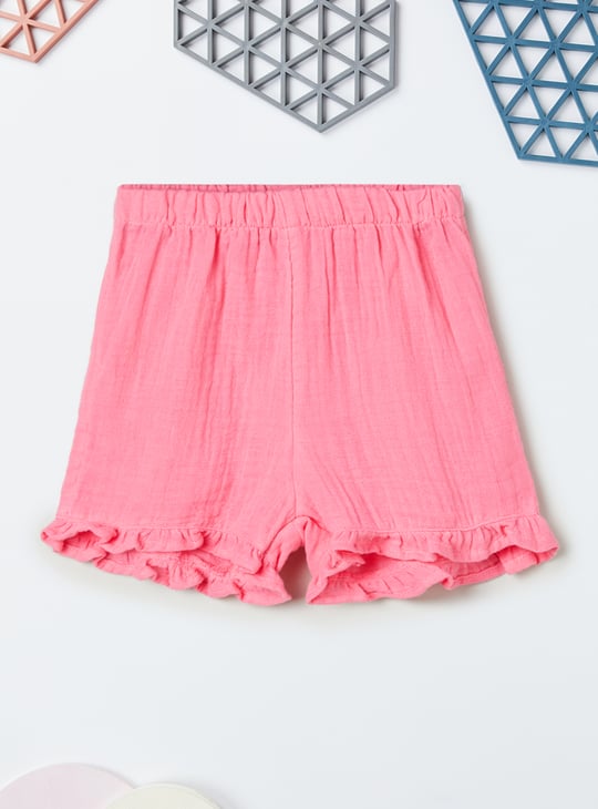 Girls Embroidered Shorts Set