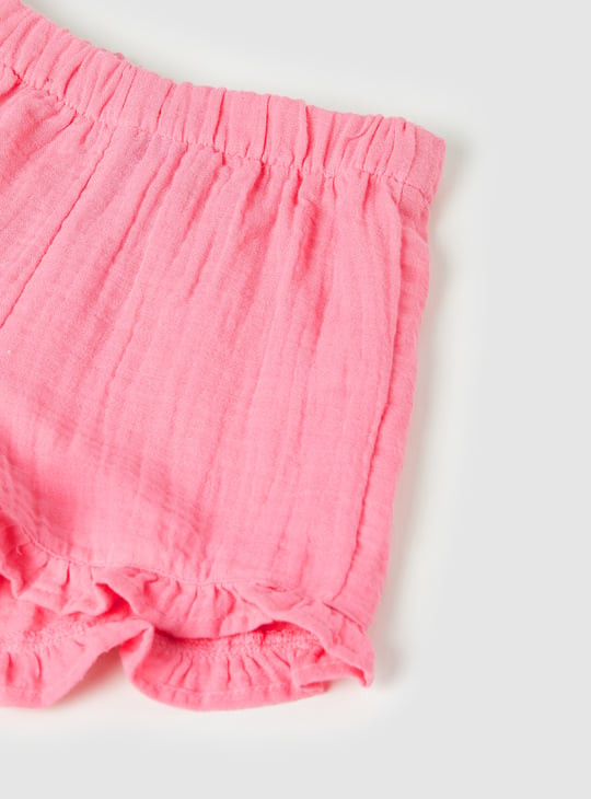 Girls Embroidered Shorts Set
