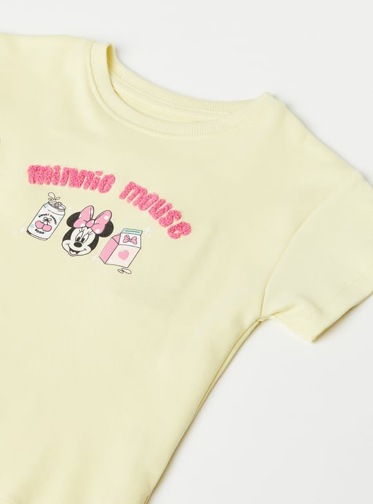 Girls Minnie Mouse Print T-shirt