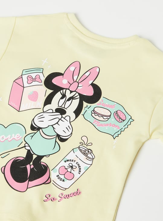 Girls Minnie Mouse Print T-shirt