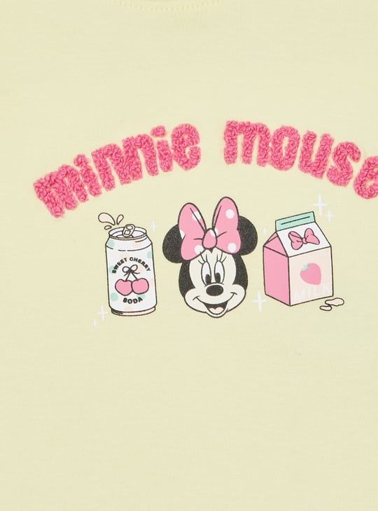 Girls Minnie Mouse Print T-shirt