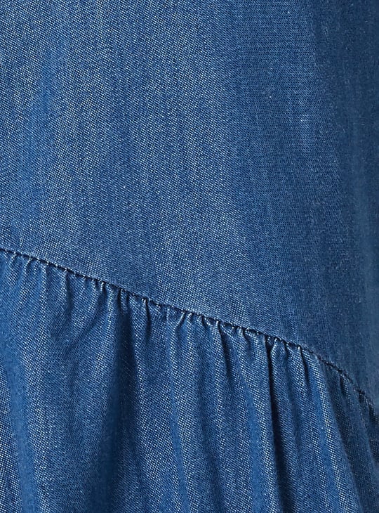 Women Tiered Denim Dress