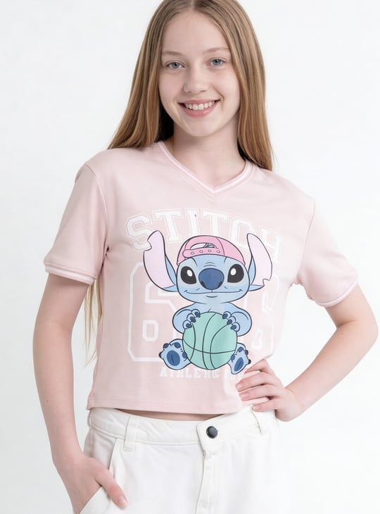 Girls Stitch Print T-shirt