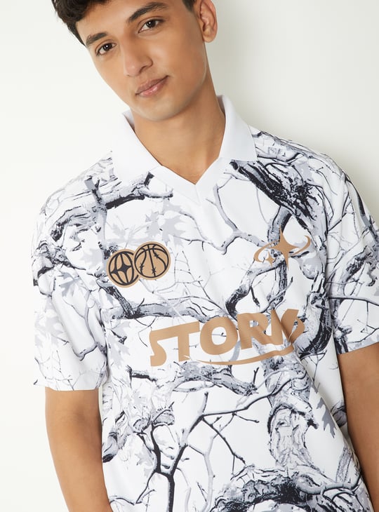 Buy Men Printed Johnny Collar T-shirt Online at just Rs. 699.0