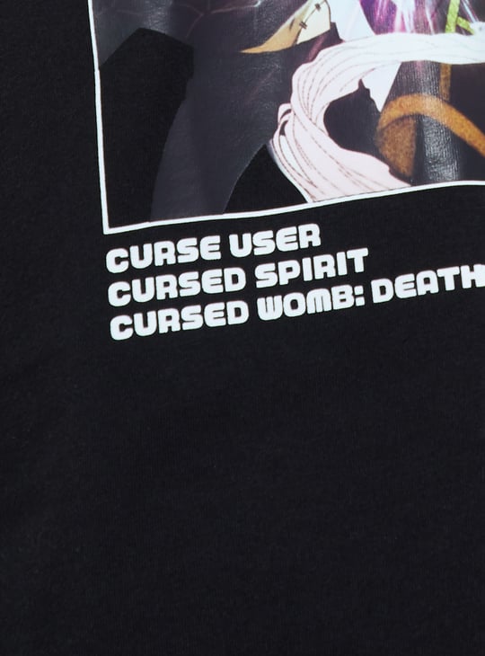 URB_N Men Jujutsu Kaisen Print Oversized T-shirt