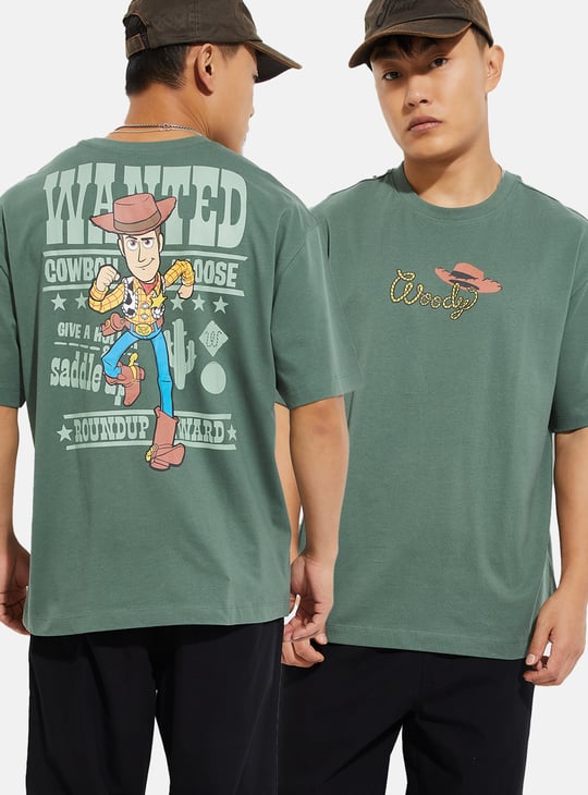 URB_N Men Woody Print Oversized T-shirt