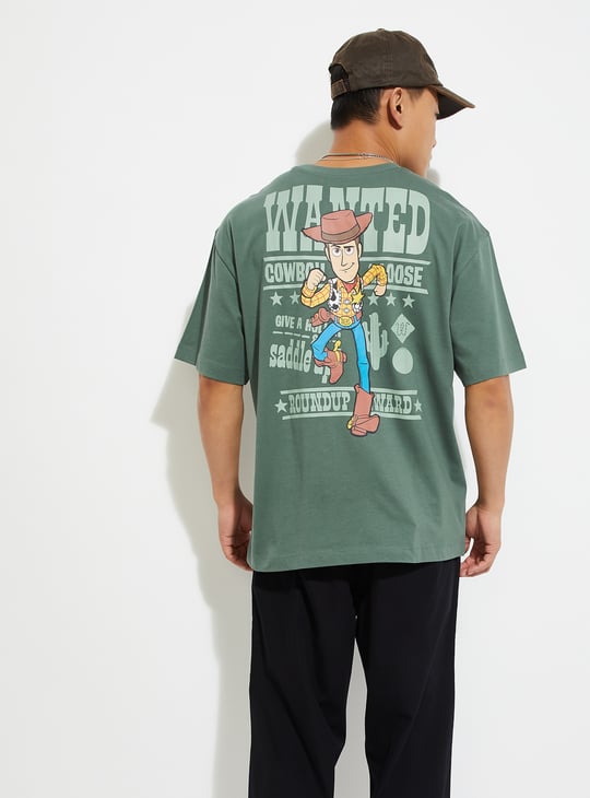 URB_N Men Woody Print Oversized T-shirt