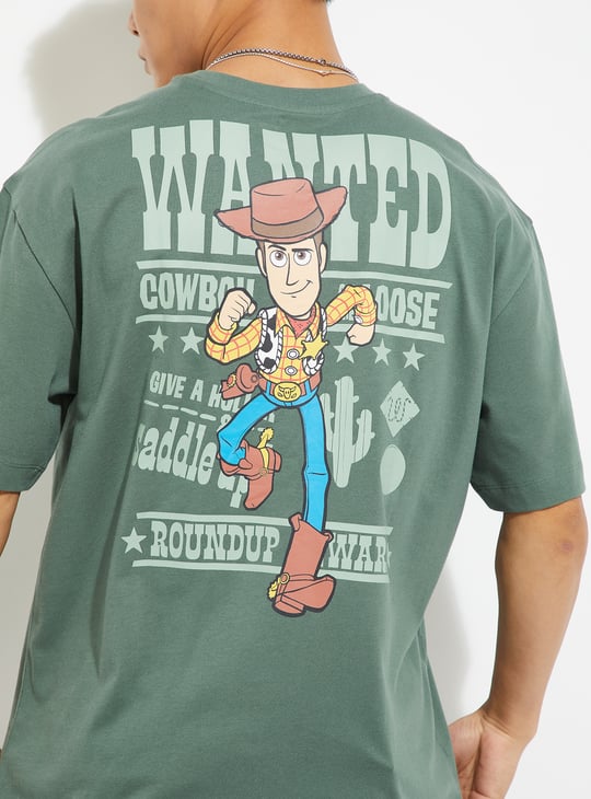 URB_N Men Woody Print Oversized T-shirt