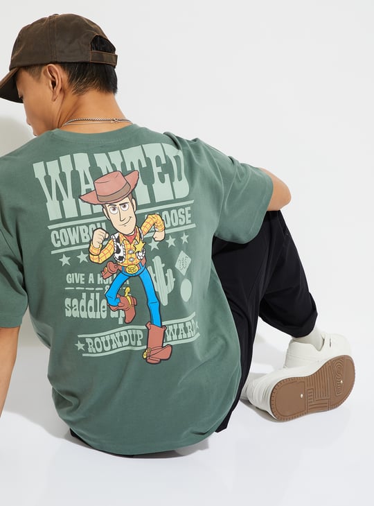 URB_N Men Woody Print Oversized T-shirt