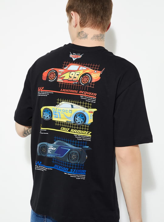 URB_N Men Cars Printed Oversized T-shirt