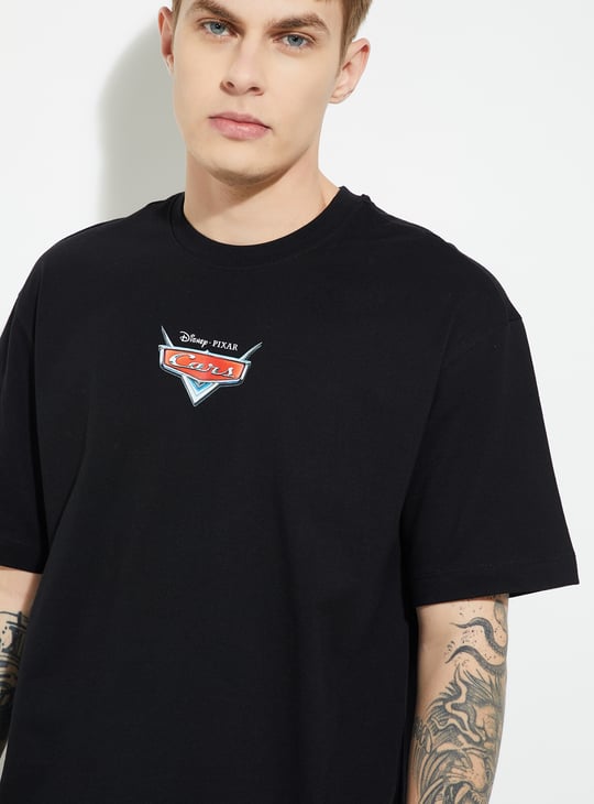 URB_N Men Cars Printed Oversized T-shirt