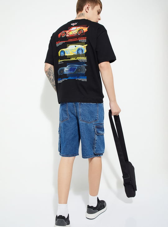 URB_N Men Cars Printed Oversized T-shirt