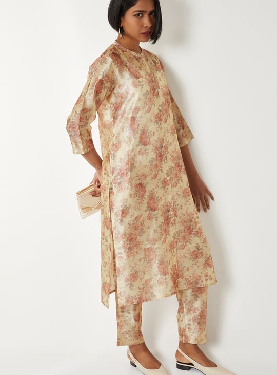 Women Floral Printed Straight Kurta Set