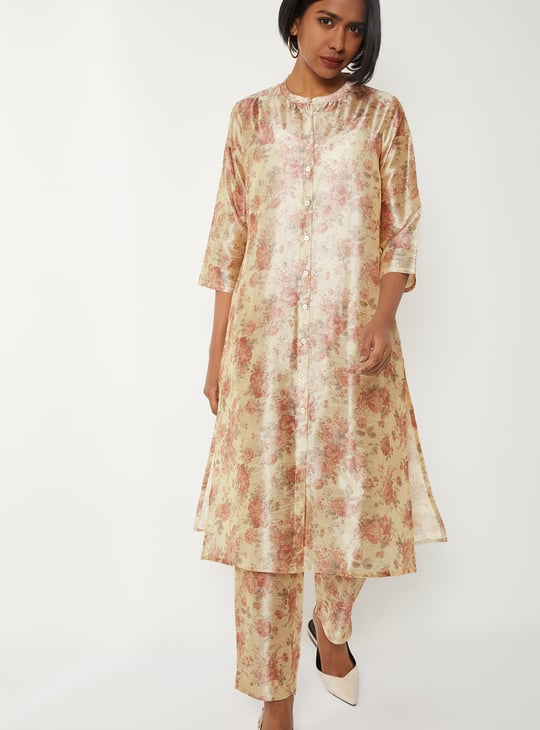 Women Floral Printed Straight Kurta Set