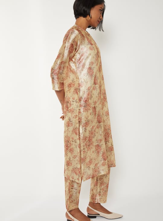 Women Floral Printed Straight Kurta Set
