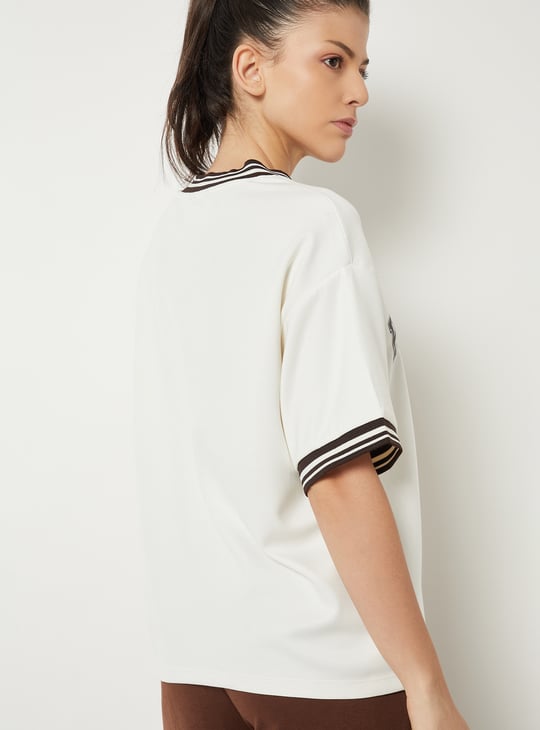 Women Printed Boxy Fit Sports T-shirt