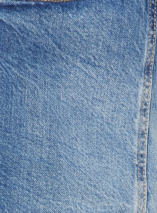 Women Washed Denim Skorts