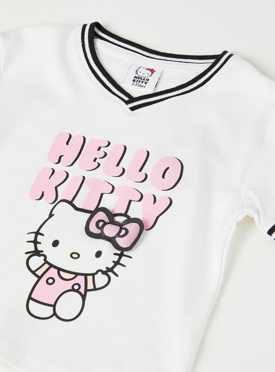 その他 Hello Kitty T-shirt & Pants Set Girls Hello Kitty Print Track Pants Set | Off White | Printed