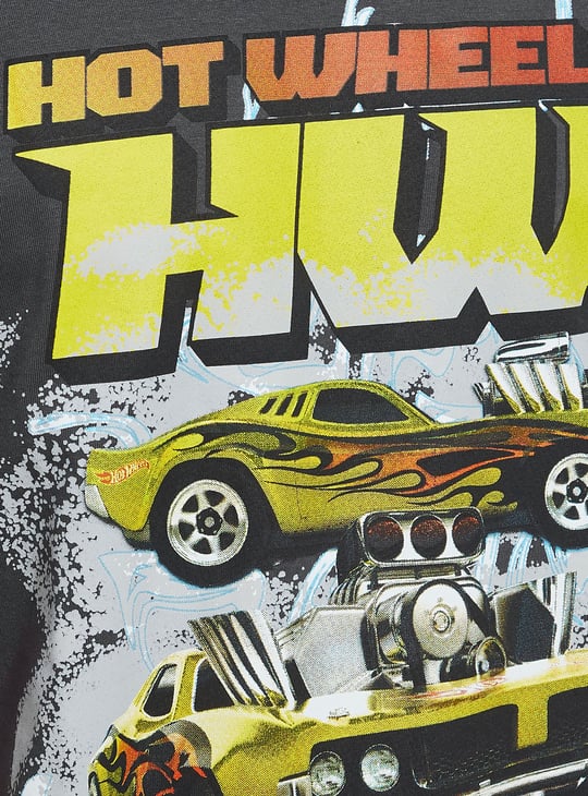 URB_N Men Hot Wheels Print Oversized T-shirt | Printed