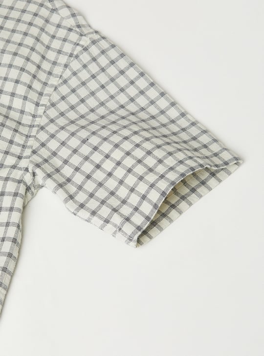Boys Checked Oversized Shirt