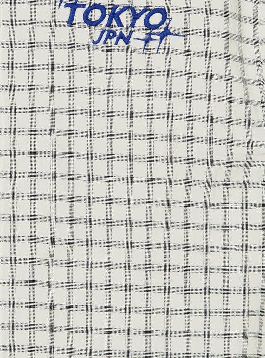 Boys Checked Oversized Shirt