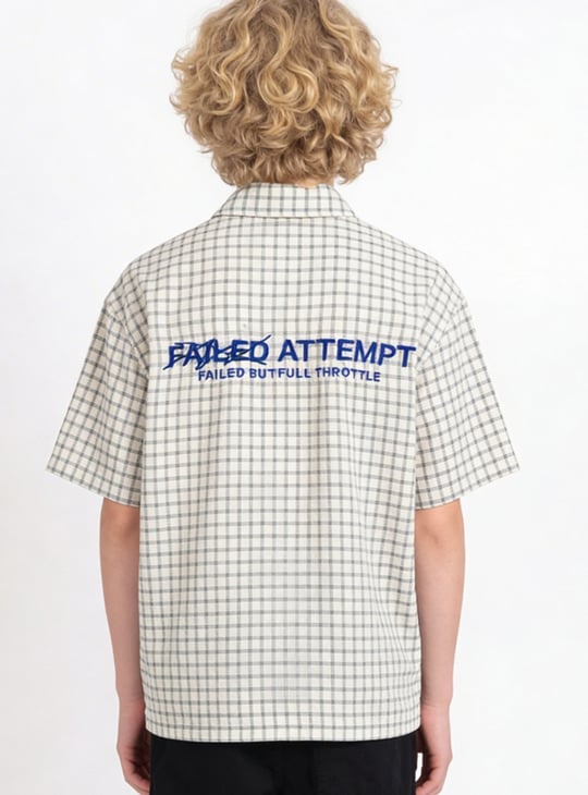Boys Checked Oversized Shirt