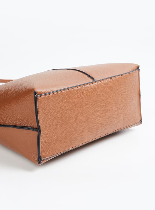 Women Textured Shoulder Bag | Brown | Shoulder Bags
