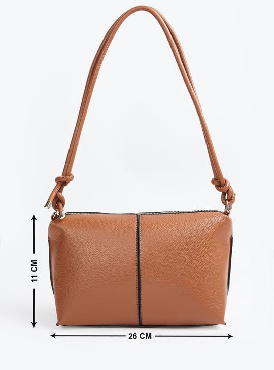 Women Textured Shoulder Bag | Brown | Shoulder Bags